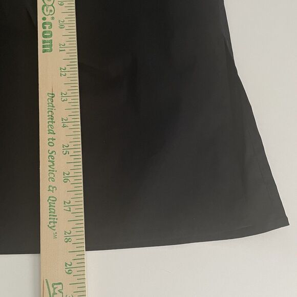 Misook Ruched Sleeve Nylon Blend Tunic Popover Size Large Black Quiet Luxury - Picture 13 of 15